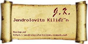 Jendrolovits Kilián névjegykártya